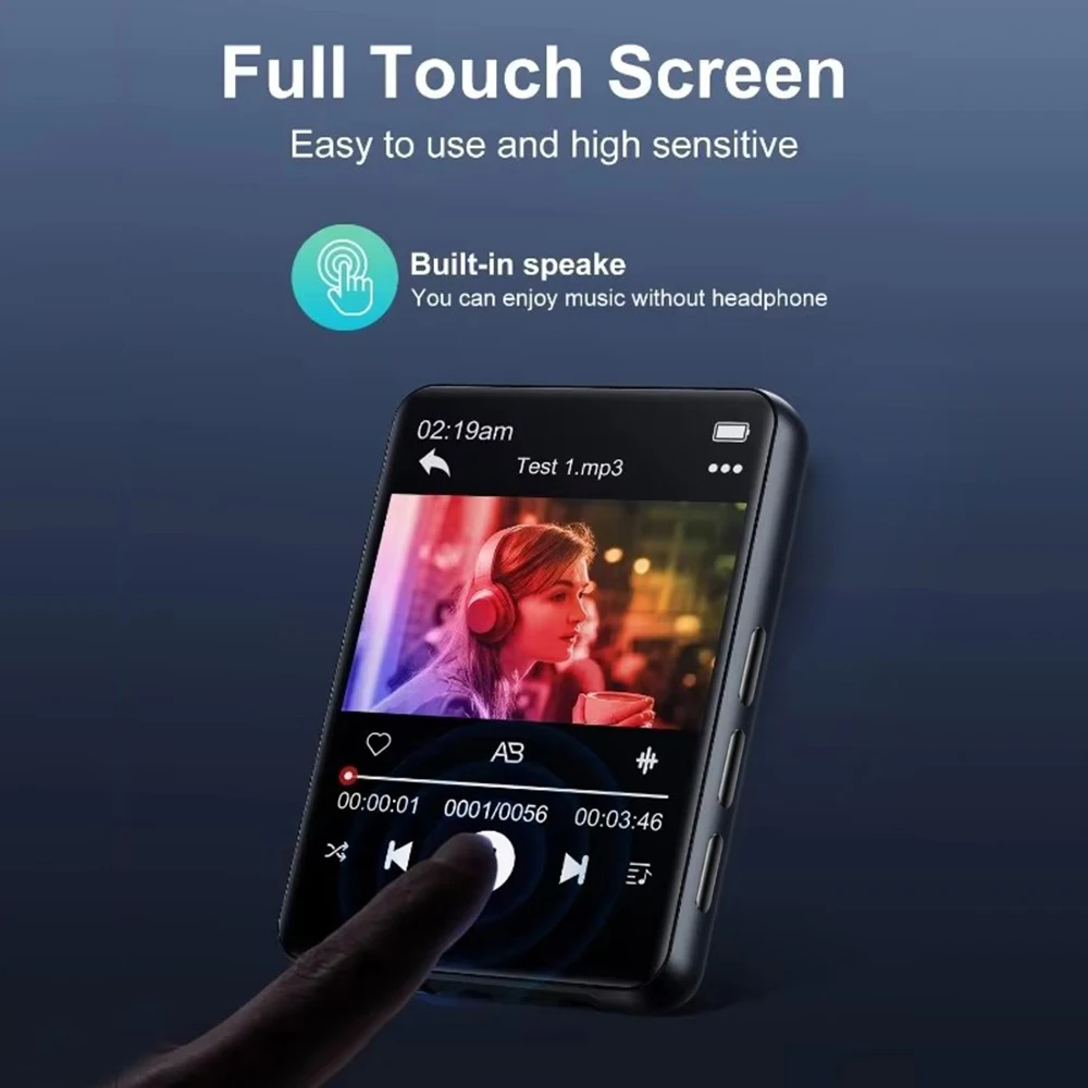 8-128G 2,4 Zoll Touchscreen Mp3 Player Bluetooth5.4 Tragbare Hifi Musik Player Mp3 Video Wiedergabe Voice Recorder Eingebaute Sprechen 8-128G 2,4 Zoll Touchscreen Mp3 Player Bluetooth5.4 Tragbare Hifi Musik Player Mp3 Video Wiedergabe Voice Recorder Eingebaute Sprechen - Image 2