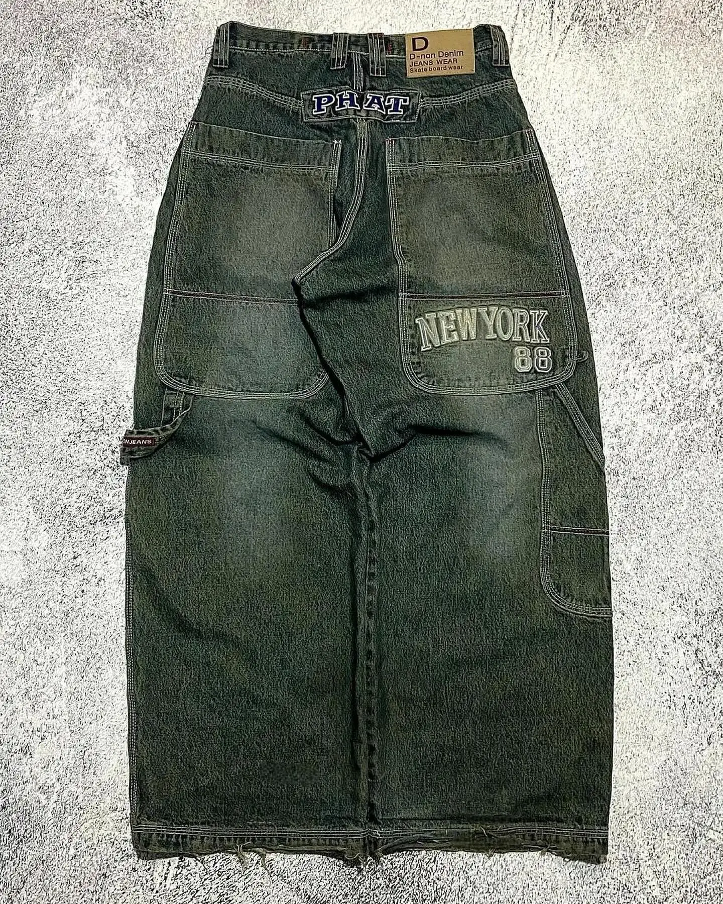 American New Fashion Oversized Pattern Printed Washed Jeans Men Y2K Gothic Rock Popular Casual Joker High Waist Wide Leg Pants American New Fashion Oversized Pattern Printed Washed Jeans Men Y2K Gothic Rock Popular Casual Joker High Waist Wide Leg Pants - Image 17