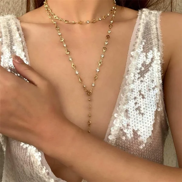 Trendy Gold Silber Farbe Glas Lange Y-Förmigen Halskette Metall Schlüsselbein Kette Sommer Urlaub Party Böhmischen Körper Schmuck Geschenke Trendy Gold Silber Farbe Glas Lange Y-Förmigen Halskette Metall Schlüsselbein Kette Sommer Urlaub Party Böhmischen Körper Schmuck Geschenke - Image 12