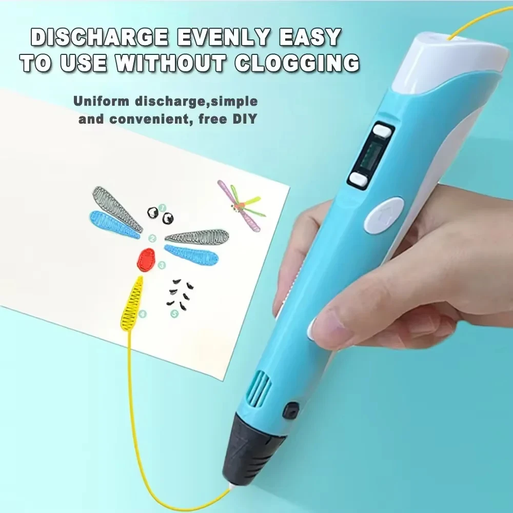 Homefish Elektronischer 3D-Druckstift Mit 9M Pla-Verbrauchsmaterial Hochtemperatur 3D-Graffiti-Werkzeug Intelligentes Spielzeug Geschenk Homefish Elektronischer 3D-Druckstift Mit 9M Pla-Verbrauchsmaterial Hochtemperatur 3D-Graffiti-Werkzeug Intelligentes Spielzeug Geschenk - Image 4