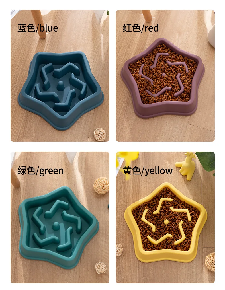 Pet Cat Slow Food Bowl Fat Help Healthy Round Anti-Choking Thickened And Non-Slip Multiple Colors Shapes Pet Cat Slow Food Bowl Fat Help Healthy Round Anti-Choking Thickened And Non-Slip Multiple Colors Shapes - Image 29