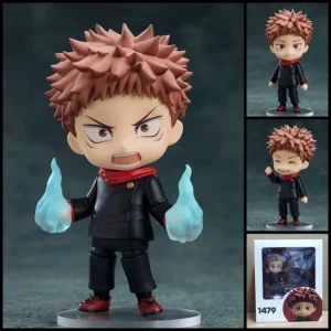 Itadori Yuji 1479 Jujutsu Kaisen Q Version Replaceable Face Movable Pvc Figure Collectible Desktop Ornament Anime Fans