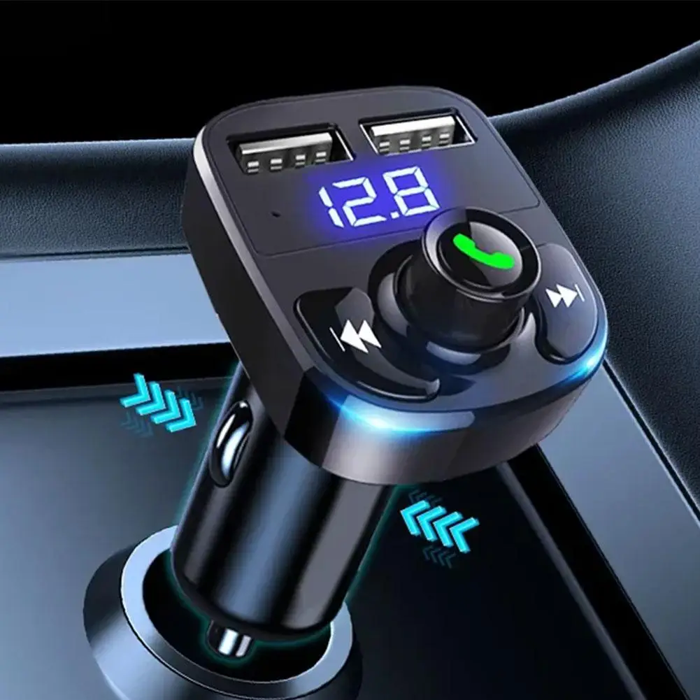 Bluetooth Fm Transmitter &Amp; Mp3-Player – Kabelloser Auto-Adapter Mit Freisprechfunktion, Dual-Usb-Ladeanschlüssen Und Musikstreaming Bluetooth Fm Transmitter &Amp; Mp3-Player – Kabelloser Auto-Adapter Mit Freisprechfunktion, Dual-Usb-Ladeanschlüssen Und Musikstreaming - Image 2