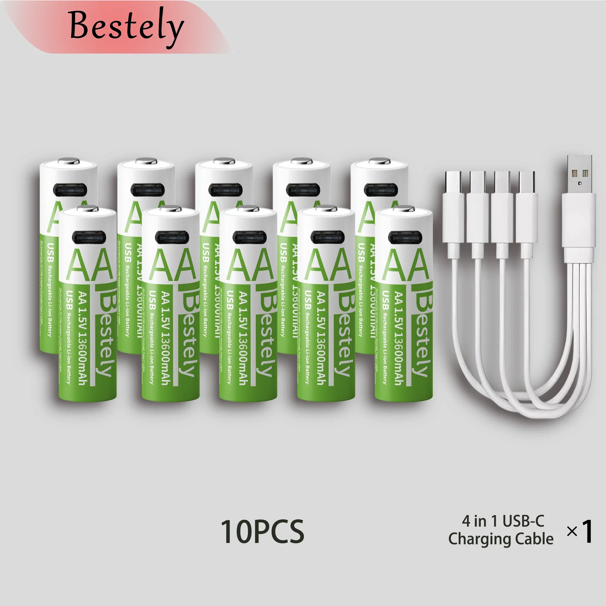 1,5 V Aa Lithium-Batterie 13.600 Mah – Wiederaufladbar Mit Usb-C, Li-Ionen-Akku Mit Bis Zu 2000 Ladezyklen 1,5 V Aa Lithium-Batterie 13.600 Mah – Wiederaufladbar Mit Usb-C, Li-Ionen-Akku Mit Bis Zu 2000 Ladezyklen - Image 3