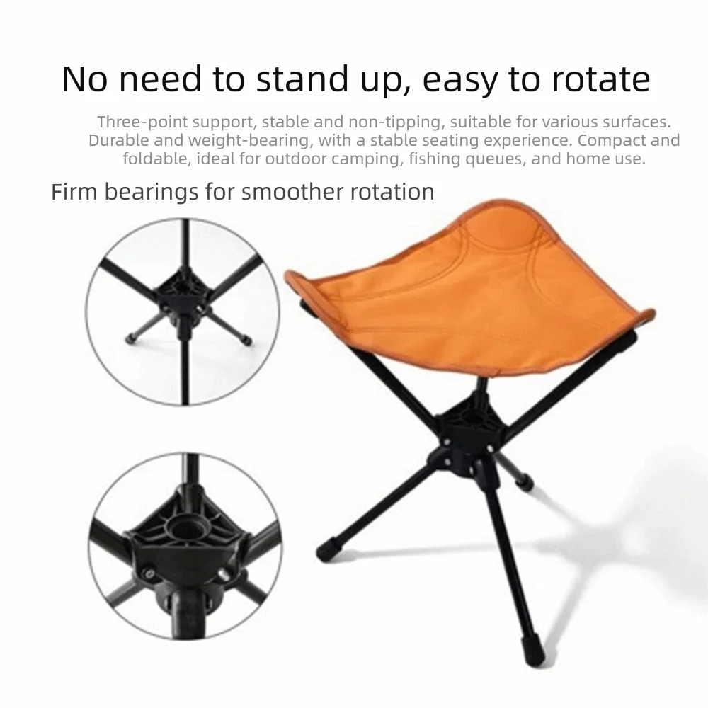Three Legged Folding Rotating Stool Foldable Strong Load-Bearing Camping Stool Wear-Resistant Multifunctional Mazza Stool Three Legged Folding Rotating Stool Foldable Strong Load-Bearing Camping Stool Wear-Resistant Multifunctional Mazza Stool - Image 18