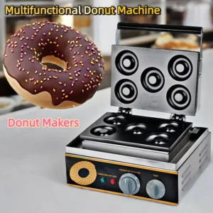 SucceBuy Donut-Maker 1550W – 5-Loch Donutmaschine mit Antihaftbeschichtung