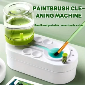 Professioneller automatischer Bürstenreiniger, umlaufendes Waschsystem, unverzichtbar für Künstler, geeignet für Acryl und Aquarell