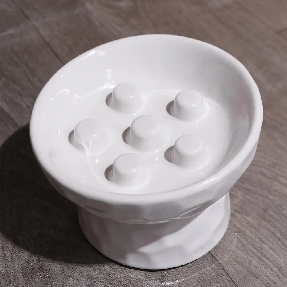 Ceramic Cat Slow Feeder Bowl Slanted Mouth Non-Slip Pet High Foot Bowl Anti Tipping Stable Elevated Cats Feeder Basin Ceramic Cat Slow Feeder Bowl Slanted Mouth Non-Slip Pet High Foot Bowl Anti Tipping Stable Elevated Cats Feeder Basin - Image 11