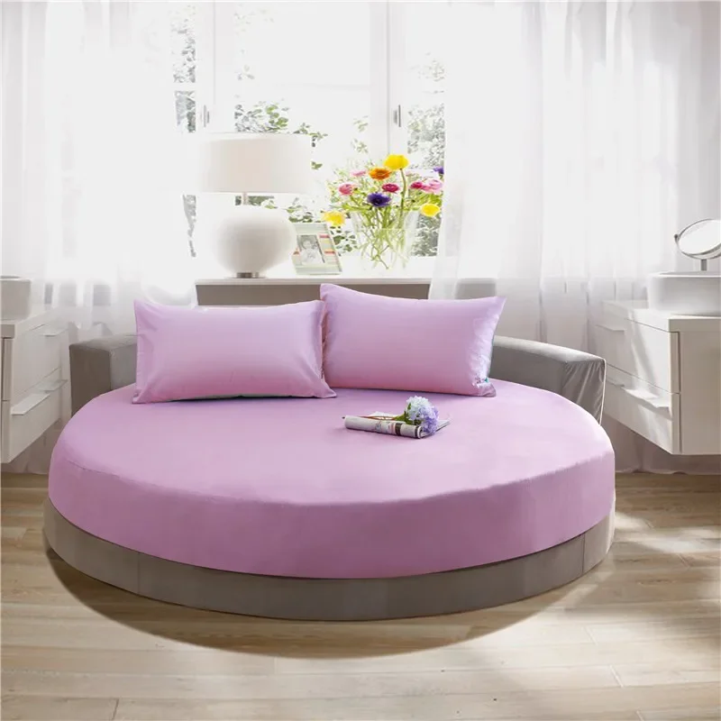 100% Cotton Round Bed Sheet Set Elastic Band Soft Skin Friendly Fitted Sheets Set Elastic Band Bedsheet 3/1 Pcs Mattress Cover 100% Cotton Round Bed Sheet Set Elastic Band Soft Skin Friendly Fitted Sheets Set Elastic Band Bedsheet 3/1 Pcs Mattress Cover - Image 13