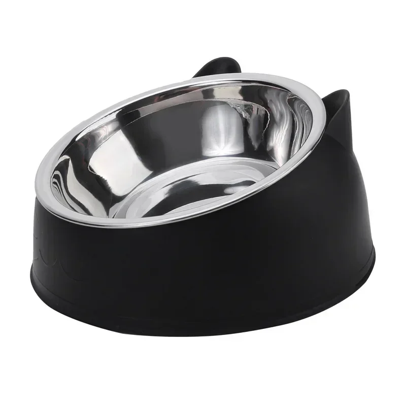 Edelstahl-Katzenfutternapf Mit Rutschfester Basis Niedliches Katzenohren-Design Erhöhter Futter- Und Wassernapf Für Hund Kätzchen Welpen Sicher Langlebig Edelstahl-Katzenfutternapf Mit Rutschfester Basis Niedliches Katzenohren-Design Erhöhter Futter- Und Wassernapf Für Hund Kätzchen Welpen Sicher Langlebig - Image 3