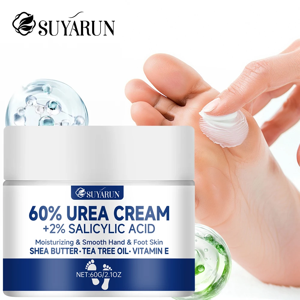 Suyarun 60 % Harnstoff-Fußcreme Für Rissige Fersen Und Trockene Haut – Intensive Feuchtigkeitsspendende Behandlung, Hornhautentferner, Diabetische Fußpflege. Suyarun 60 % Harnstoff-Fußcreme Für Rissige Fersen Und Trockene Haut – Intensive Feuchtigkeitsspendende Behandlung, Hornhautentferner, Diabetische Fußpflege.