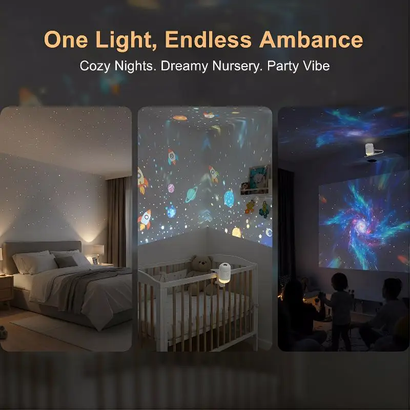 2-In-1 Led-Sternenhimmel-Projektor – Mini-Galaxielampe &Amp; Nachtlicht Für Schlafzimmer, Dekoration Und Stimmungsvolle Beleuchtung 2-In-1 Led-Sternenhimmel-Projektor – Mini-Galaxielampe &Amp; Nachtlicht Für Schlafzimmer, Dekoration Und Stimmungsvolle Beleuchtung - Image 4