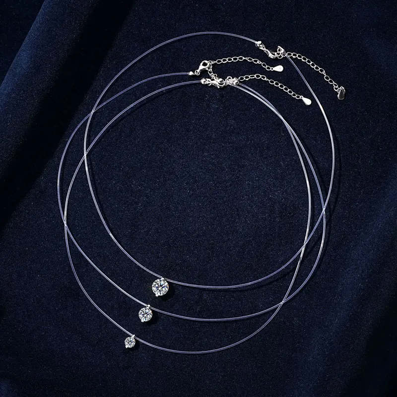 5 Mm 6,5 Mm 8 Mm Moissanit-Anhänger 925Er Silber Solitär-Halskette Für Frauen Unsichtbare Fischlinie Kette Schmuck Valentinstagsgeschenk 2025 5 Mm 6,5 Mm 8 Mm Moissanit-Anhänger 925Er Silber Solitär-Halskette Für Frauen Unsichtbare Fischlinie Kette Schmuck Valentinstagsgeschenk 2025