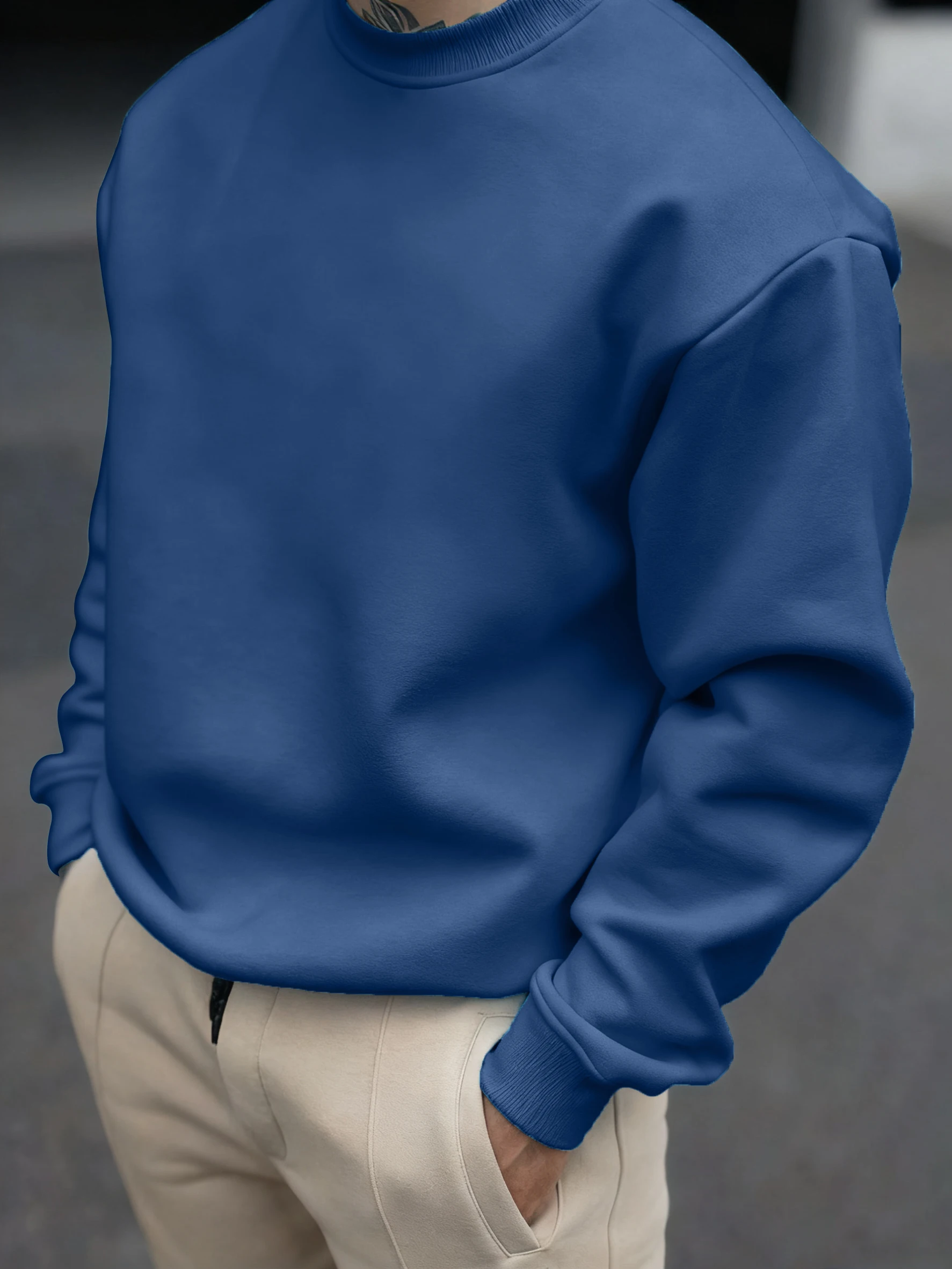 Weiche Herbst-Sweatshirts Für Herren, Street-Business-Pullover, Bequeme Basics, Tops, Sport, Freizeit, Sportbekleidung, Tägliche All-Match-Kleidung Weiche Herbst-Sweatshirts Für Herren, Street-Business-Pullover, Bequeme Basics, Tops, Sport, Freizeit, Sportbekleidung, Tägliche All-Match-Kleidung - Image 6