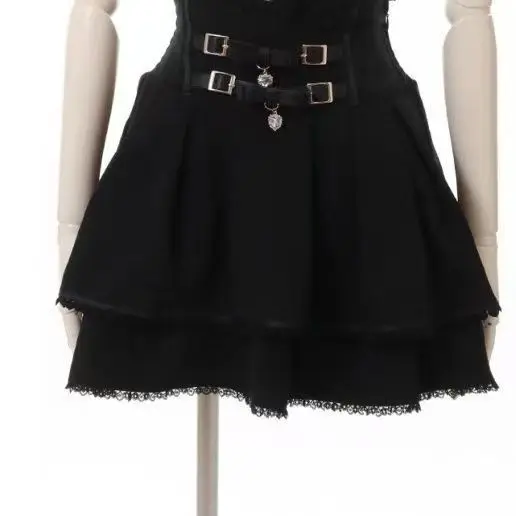 Sweet Lolita Jirai Kei Skort Mit Hoher Taille – Kurzer Rock Mit Doppelter Schleife Und Schnalle Für Damen, Japanische Y2K-Kawaii-Mode, Sommer, Lässig Sweet Lolita Jirai Kei Skort Mit Hoher Taille – Kurzer Rock Mit Doppelter Schleife Und Schnalle Für Damen, Japanische Y2K-Kawaii-Mode, Sommer, Lässig - Image 7