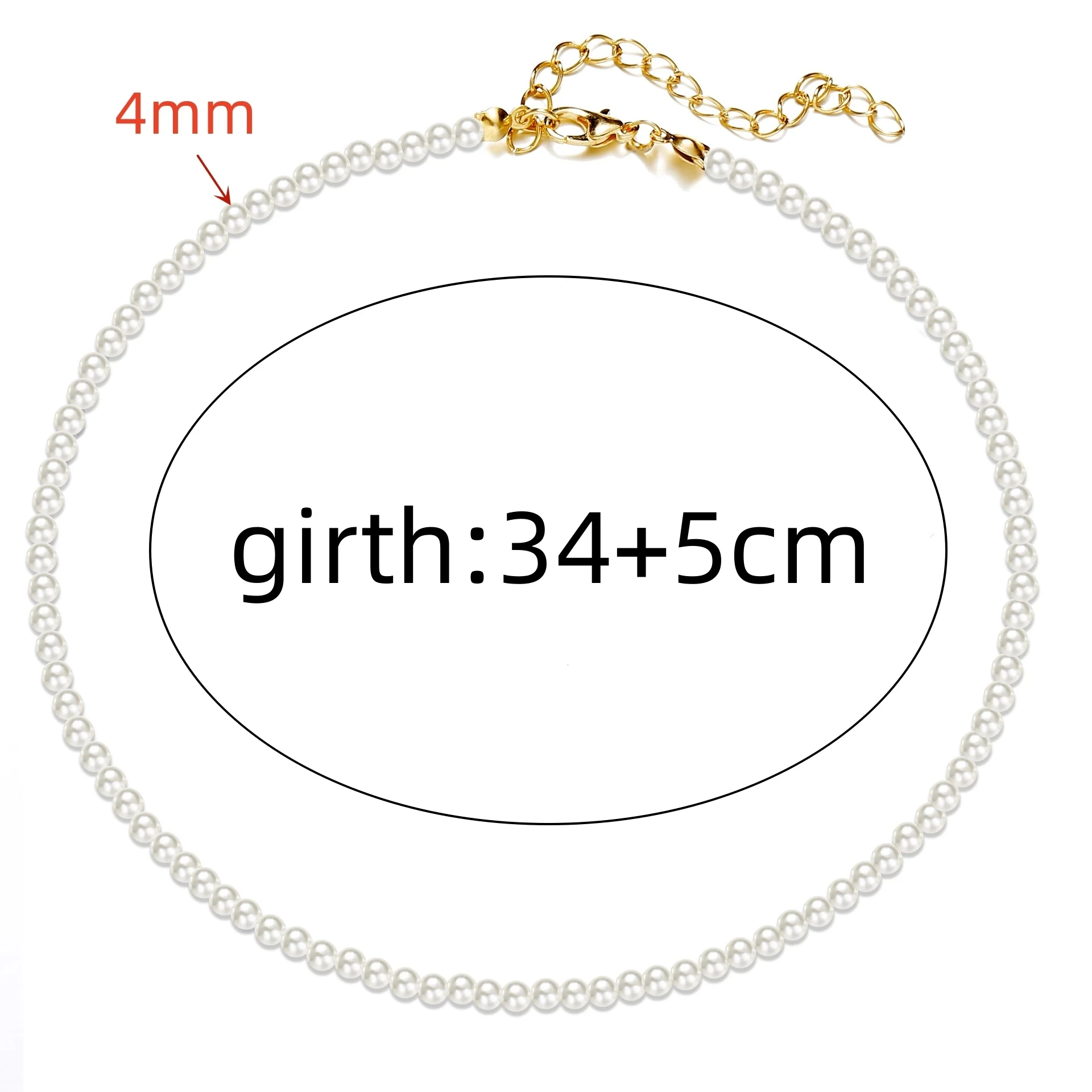Trend 4-8Mm Weiße Perle Halskette Schlüsselbein Kette Für Frauen Klassische Elegante Hochzeit Hals Schmuck Liebe Anhänger Geschenk Trend 4-8Mm Weiße Perle Halskette Schlüsselbein Kette Für Frauen Klassische Elegante Hochzeit Hals Schmuck Liebe Anhänger Geschenk - Image 12