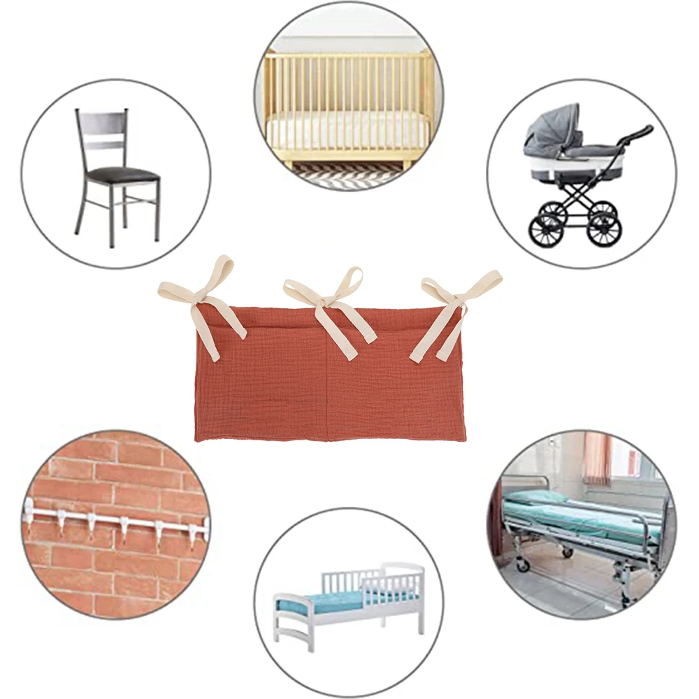 Babybett-Organizer, Kinderbett, Caddy, Bett, Aufbewahrungstasche, 2 Taschen, Nachttisch, Hängende Windel, Kinderzimmer, Spielzeug, Tasche, Windeln, Kinderwagen, Organisieren Babybett-Organizer, Kinderbett, Caddy, Bett, Aufbewahrungstasche, 2 Taschen, Nachttisch, Hängende Windel, Kinderzimmer, Spielzeug, Tasche, Windeln, Kinderwagen, Organisieren - Image 2