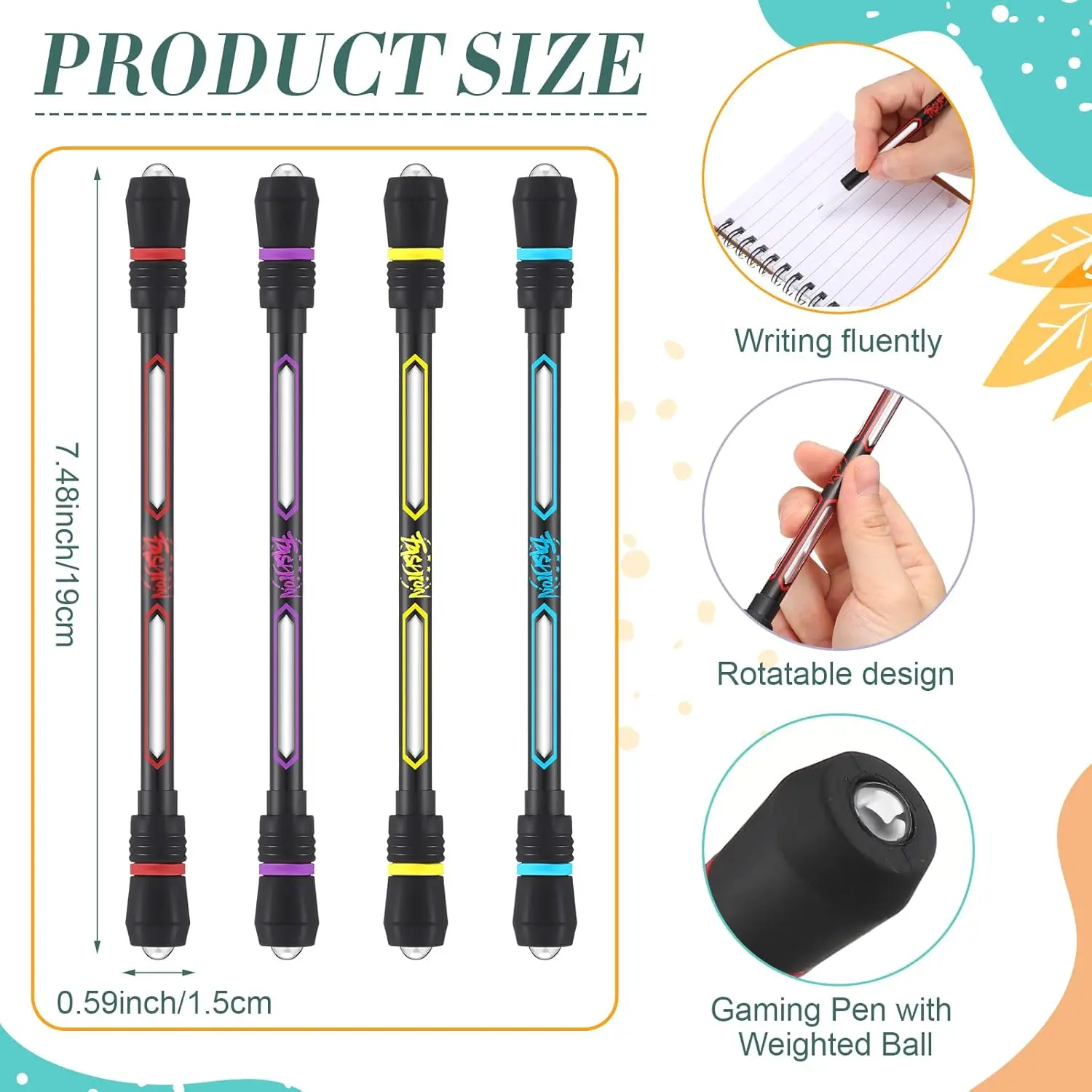 4/1Pcs Stress Relief Spinner Stift Erwachsene Kinder Antistress Spinning Pen Fidget Spinner Anti-Slip Hand Spinner Stress Spielzeug Kugelschreiber 4/1Pcs Stress Relief Spinner Stift Erwachsene Kinder Antistress Spinning Pen Fidget Spinner Anti-Slip Hand Spinner Stress Spielzeug Kugelschreiber - Image 3