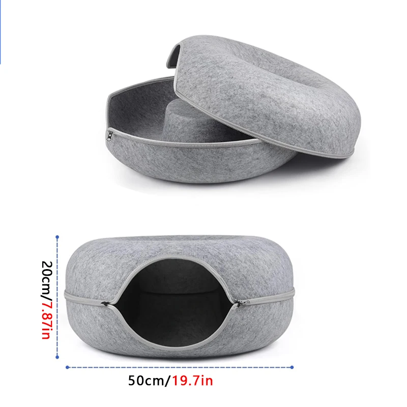 Donut Haustier Katze Tunnel Interaktives Bett Spielzeug Haus Katze Bett Dual-Use-Filz Indoor Katze Haus Kätzchen Sport Ausrüstung Katze Liefert Donut Haustier Katze Tunnel Interaktives Bett Spielzeug Haus Katze Bett Dual-Use-Filz Indoor Katze Haus Kätzchen Sport Ausrüstung Katze Liefert - Image 4