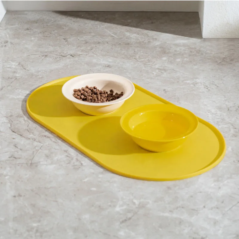 Cat Feeding Mat With Non-Slip Waterproof Design Pet Food Mat Compatible With Cat/Dog Bowls Multipet Households Dog Owners Cat Feeding Mat With Non-Slip Waterproof Design Pet Food Mat Compatible With Cat/Dog Bowls Multipet Households Dog Owners - Image 5