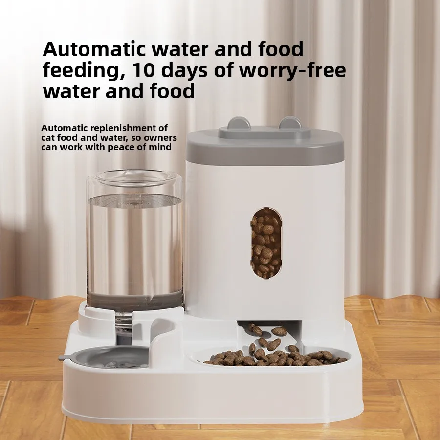 Automatischer Katzenfutterautomat Hundefutterschüssel Auto-Wasserspender Große Kapazität Tierfutter-Aufbewahrungsspender Kätzchen-Welpen-Zubehör Automatischer Katzenfutterautomat Hundefutterschüssel Auto-Wasserspender Große Kapazität Tierfutter-Aufbewahrungsspender Kätzchen-Welpen-Zubehör - Image 2