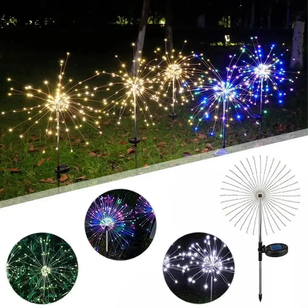 Outdoor Led Solar-Feuerwerkslichter Gartendekoration Lichterkette Wasserdichte Pusteblume Rasenlampe Für Garten Landschaft Rasendekoration Outdoor Led Solar-Feuerwerkslichter Gartendekoration Lichterkette Wasserdichte Pusteblume Rasenlampe Für Garten Landschaft Rasendekoration - Image 4