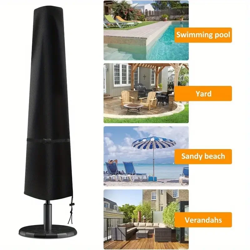 Universal Waterproof Umbrella Cover Cantilever Parasol Cover Outdoor Patio Garden Furniture Protection Universal Waterproof Umbrella Cover Cantilever Parasol Cover Outdoor Patio Garden Furniture Protection - Image 2