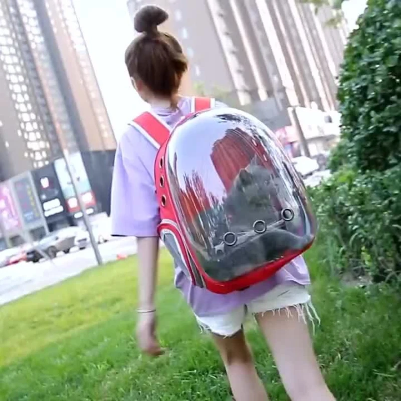 Cat Backpack Carrier With 360° Transparent Bubble And Breathable Design – Spacious Lightweight Travel Bag For Outdoor Adventures Cat Backpack Carrier With 360° Transparent Bubble And Breathable Design – Spacious Lightweight Travel Bag For Outdoor Adventures - Image 4