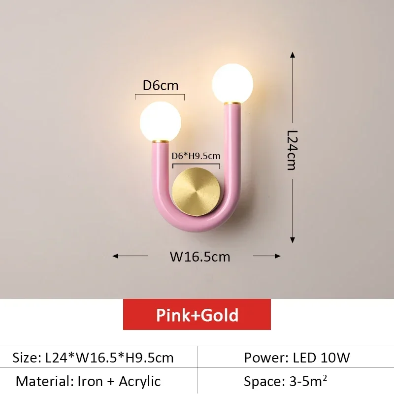 Moderne Rot/Blau/Rosa Led Wandleuchte Dekor Beleuchtung U-Förmige Nachttischlampe Für Schlafzimmer Wohnzimmer Gang Dekorative Wandleuchte Moderne Rot/Blau/Rosa Led Wandleuchte Dekor Beleuchtung U-Förmige Nachttischlampe Für Schlafzimmer Wohnzimmer Gang Dekorative Wandleuchte - Image 9