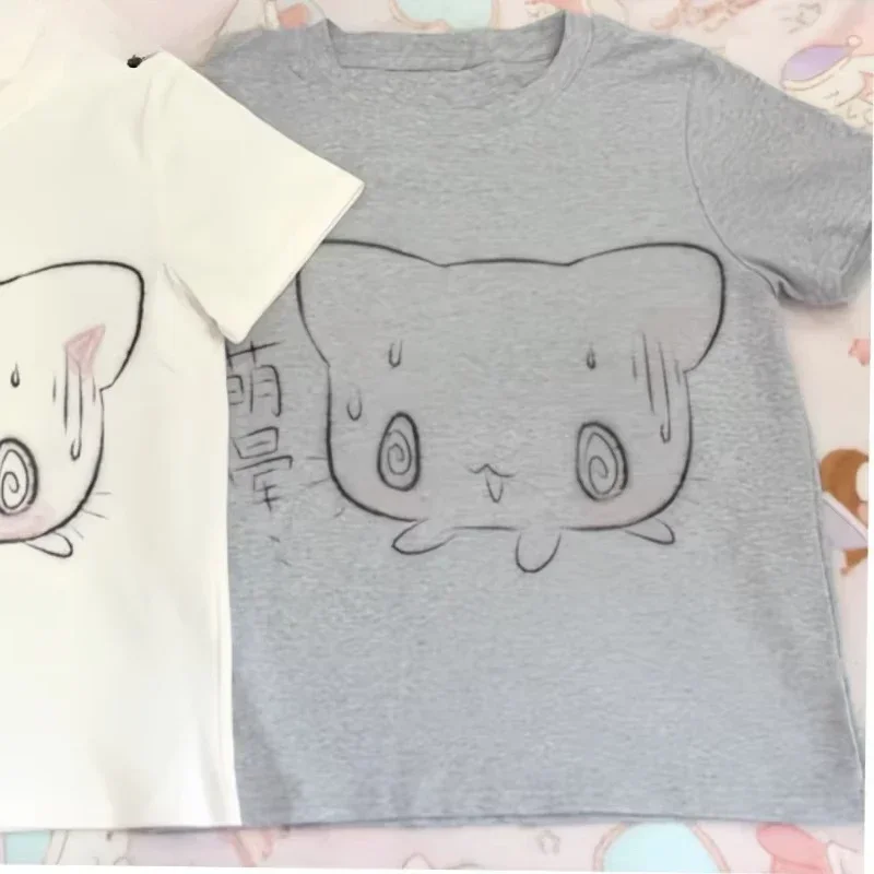 Japanisches T-Shirt Für Damen, Kurzärmelig, Rundhalsausschnitt, Kleidung, Modisch, Lässig, Niedlich, Sommer-T-Shirts, Anime-Y2K-Bedruckte T-Shirts Japanisches T-Shirt Für Damen, Kurzärmelig, Rundhalsausschnitt, Kleidung, Modisch, Lässig, Niedlich, Sommer-T-Shirts, Anime-Y2K-Bedruckte T-Shirts - Image 3
