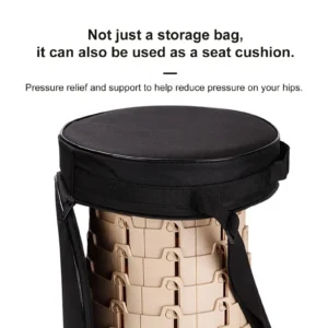 Carry Case for Folding Stool Round Pouch with Shoulder Strap Foldable Stool Bag with Zipper for Sketching Camping Picnic