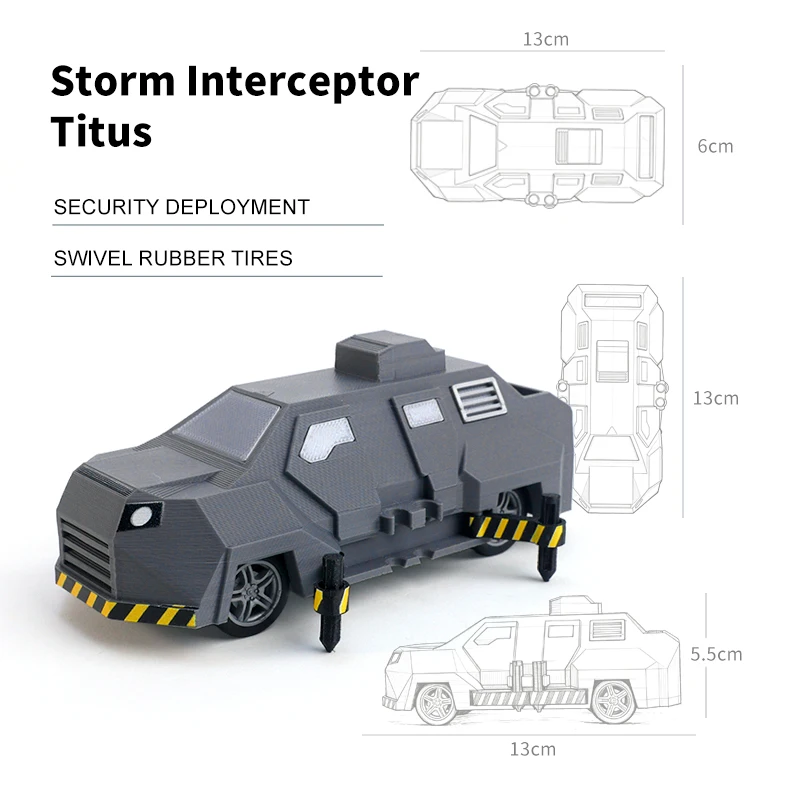 3D-Gedrucktes Tiv2 Einsatzfähiges Tornado-Abfangfahrzeug Statisches Maßstabsmodell Sammlerstück Schreibtisch-Dekoration Geschenk Für Sturmjäger Und Wissenschaftsfans 3D-Gedrucktes Tiv2 Einsatzfähiges Tornado-Abfangfahrzeug Statisches Maßstabsmodell Sammlerstück Schreibtisch-Dekoration Geschenk Für Sturmjäger Und Wissenschaftsfans - Image 7