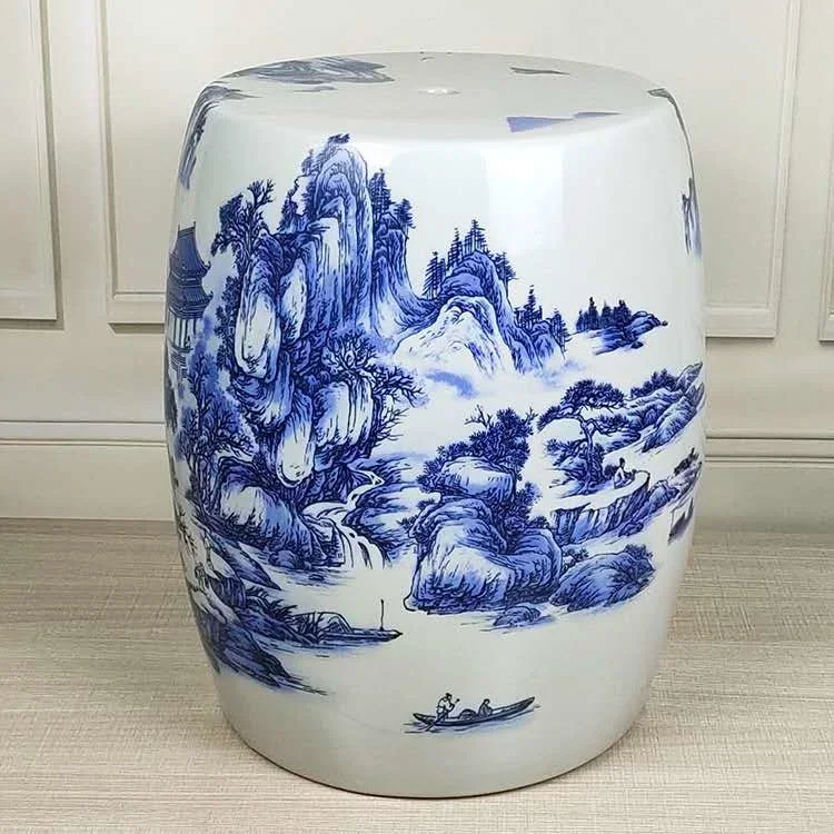 New Chinese Style Carved Pattern Ottoman Movable Living Room Accent Furniture Artistic Home Decor New Chinese Style Carved Pattern Ottoman Movable Living Room Accent Furniture Artistic Home Decor - Image 19