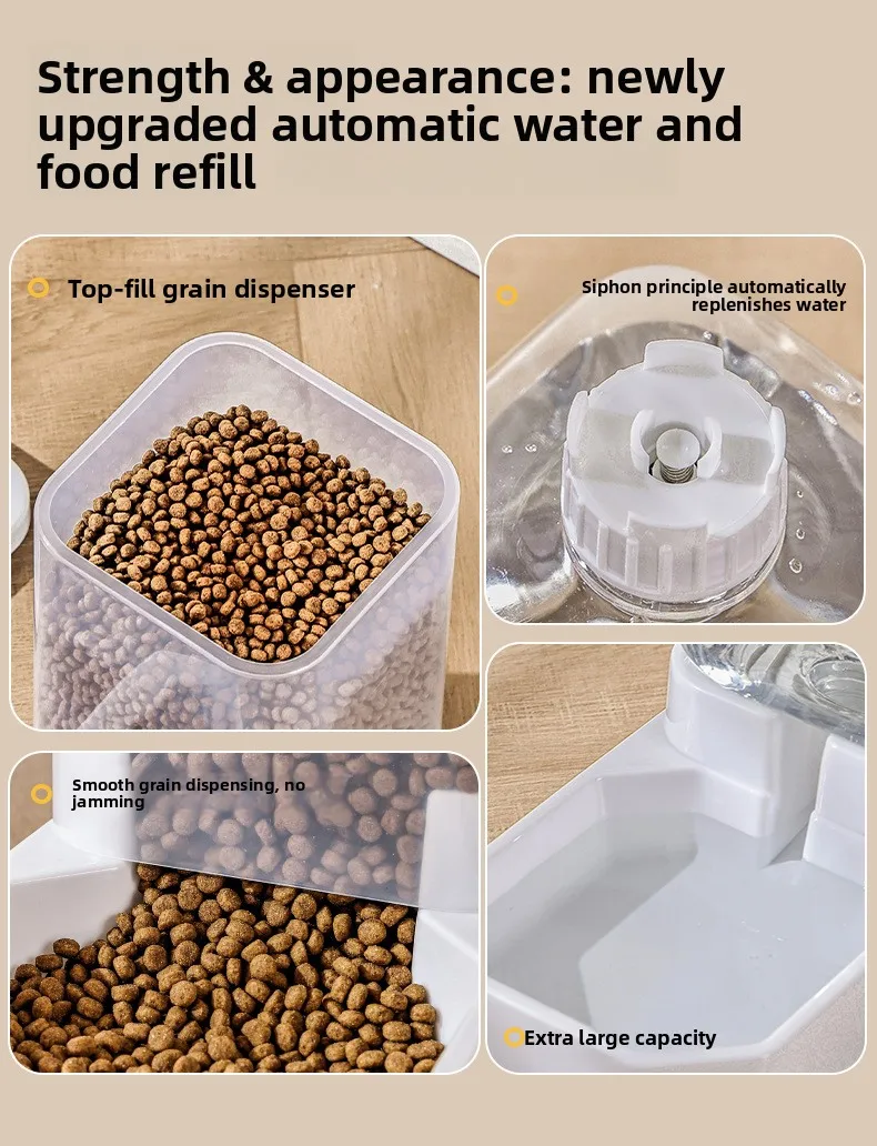 4L Large Capacity Automatic Cat Feeder &Amp; Waterer Set | Gravity Pet Food Dispenser For Cats &Amp; Dogs | Bpa-Free &Amp; Non-Electric Safe 4L Large Capacity Automatic Cat Feeder &Amp; Waterer Set | Gravity Pet Food Dispenser For Cats &Amp; Dogs | Bpa-Free &Amp; Non-Electric Safe - Image 11