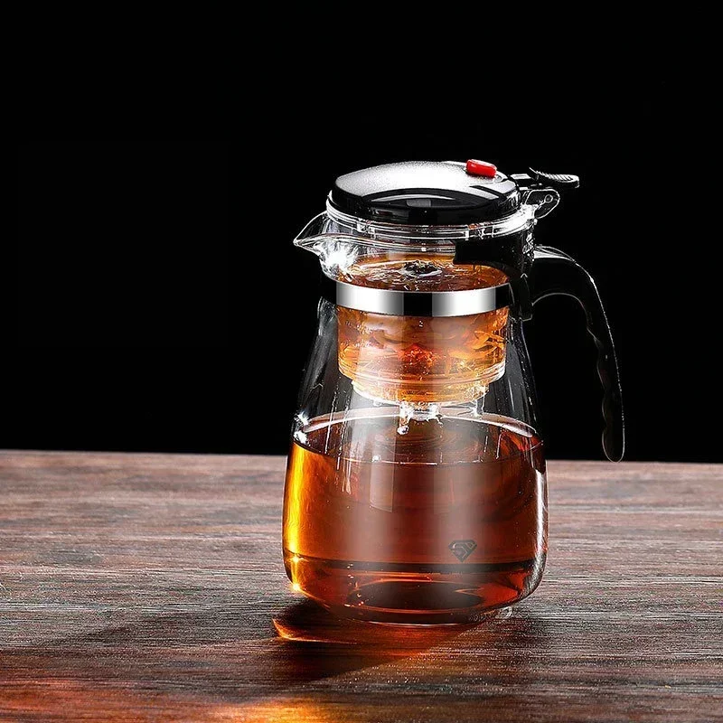 Justinlau Glas-Teekanne Mit Tee-Wasser-Trennung – Hitzebeständige Kung-Fu-Teekanne Mit Integriertem Teefilter Justinlau Glas-Teekanne Mit Tee-Wasser-Trennung – Hitzebeständige Kung-Fu-Teekanne Mit Integriertem Teefilter - Image 2