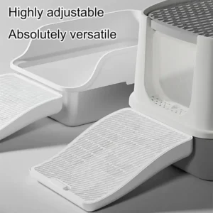Pet Friendly Cats Litter Trappers Mats With Wide Hole Grating Reduces Messes Around Pet Feeding Area 87HA