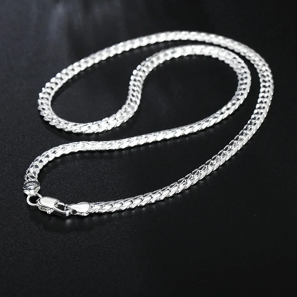 Lats 20–60 Cm Versilberte 6 Mm Seitliche Halskette Für Damen Und Herren, Goldfarben, 18/20/24 Zoll Kette, Modischer Hochzeitsschmuck, Geschenk Lats 20–60 Cm Versilberte 6 Mm Seitliche Halskette Für Damen Und Herren, Goldfarben, 18/20/24 Zoll Kette, Modischer Hochzeitsschmuck, Geschenk - Image 6