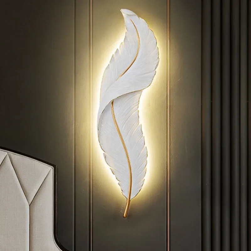 Moderne Wohnzimmer Korridor Beleuchtung Wand Lampe Nordic Wohnkultur Schlafzimmer Nacht Lampen Licht Luxus Kreative Led Feder Lampe Moderne Wohnzimmer Korridor Beleuchtung Wand Lampe Nordic Wohnkultur Schlafzimmer Nacht Lampen Licht Luxus Kreative Led Feder Lampe - Image 7