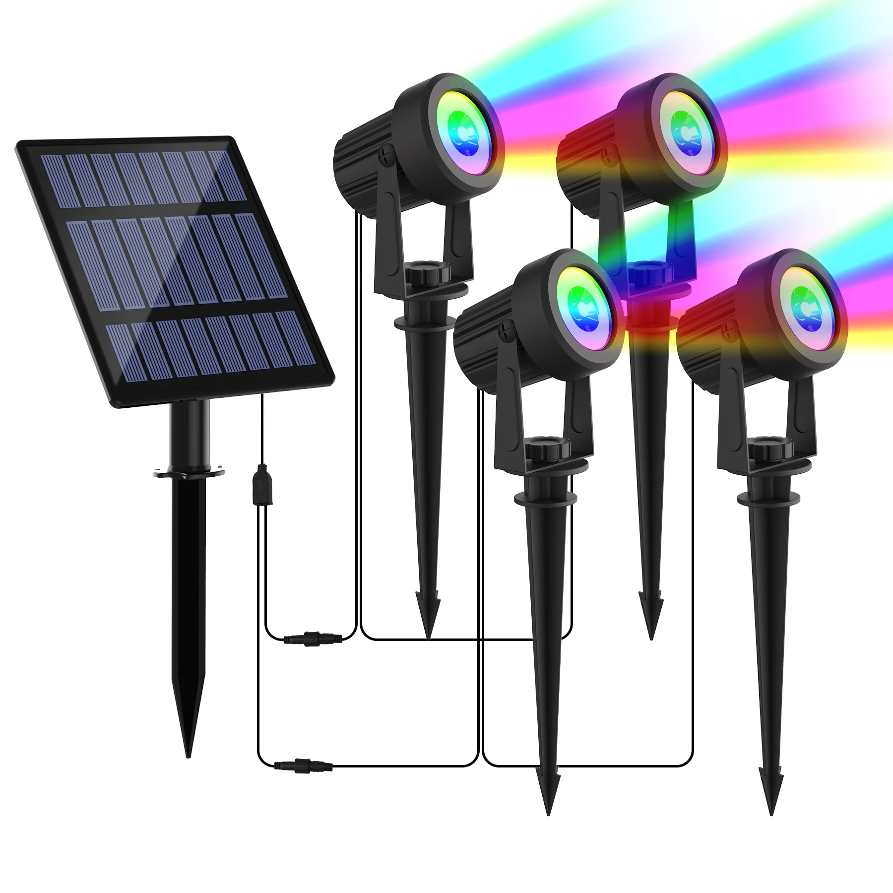 Rgb Solarstrahler Ip65 – Wasserdichte Gartenbeleuchtung Für Weihnachten, Halloween Und Partys Rgb Solarstrahler Ip65 – Wasserdichte Gartenbeleuchtung Für Weihnachten, Halloween Und Partys - Image 8