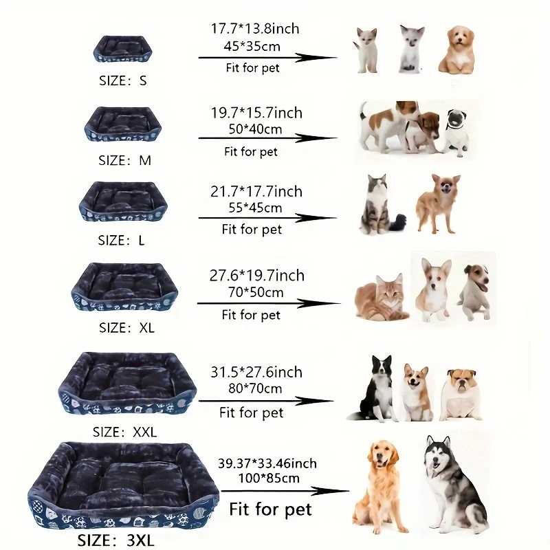 Haustier Hund Bett Sofa Matten Winter Haustier Produkte Coussin Chien Zubehör Hunde Korb Liefert Für Große Mittel Kleine Haus Katze Bett – Bild 2