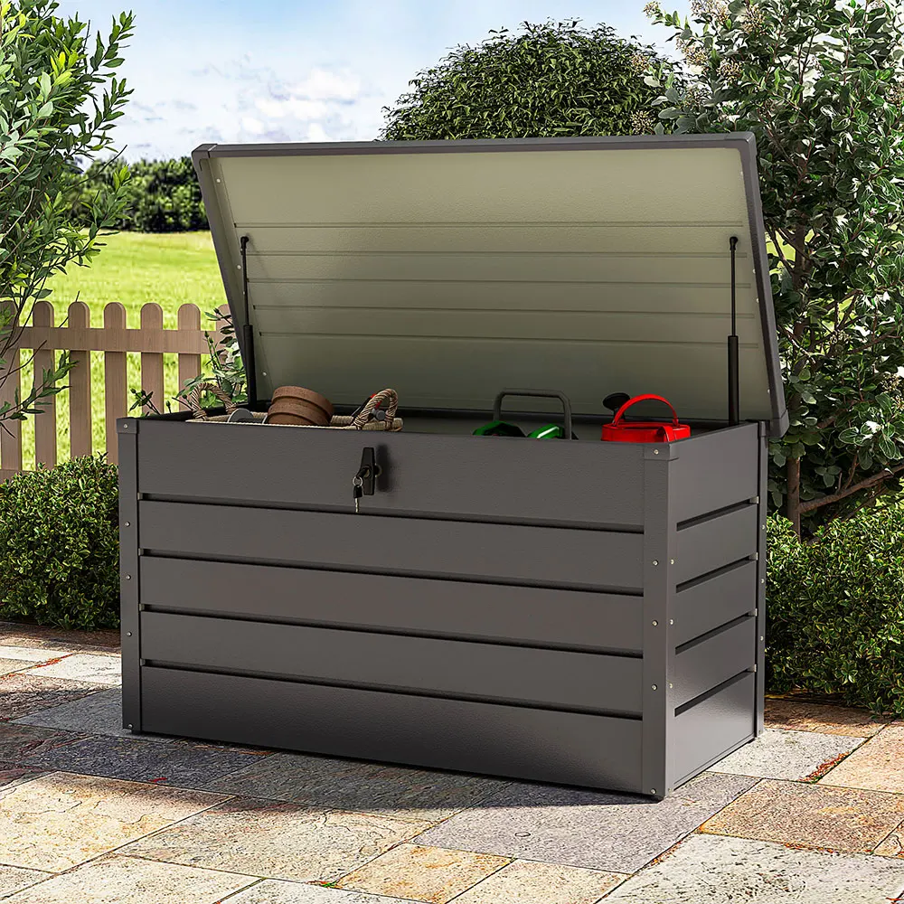 【 Breeins 】 Wetter Beständige Harzdeck-Aufbewahrung Behälter Box Gartenmöbel Im Freien 【 Breeins 】 Wetter Beständige Harzdeck-Aufbewahrung Behälter Box Gartenmöbel Im Freien