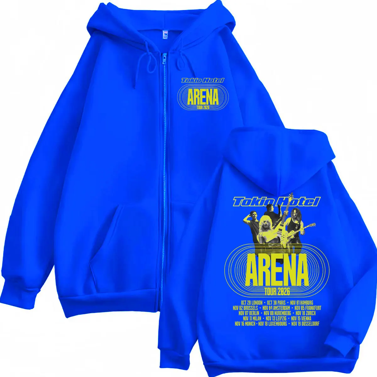 Tokio Hotel Arena Tour 2026 Kapuzenpullover Mit Reißverschluss Für Herren Und Damen, Modische Rock-Pullover Mit Reißverschluss, Hochwertige Fleece-Langarm-Sweatshirts Tokio Hotel Arena Tour 2026 Kapuzenpullover Mit Reißverschluss Für Herren Und Damen, Modische Rock-Pullover Mit Reißverschluss, Hochwertige Fleece-Langarm-Sweatshirts - Image 3