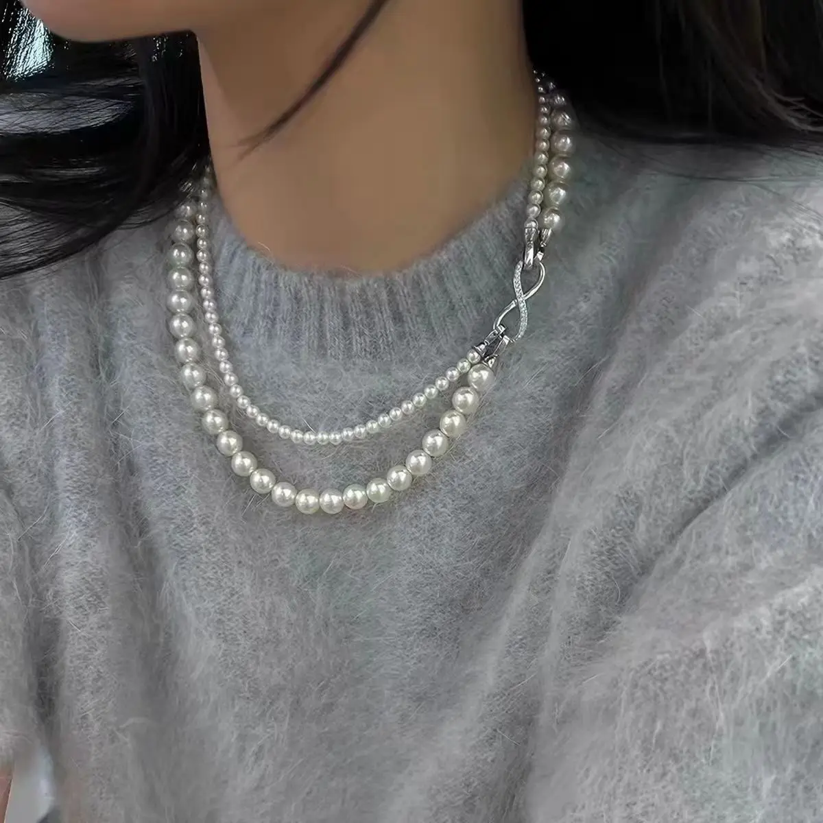 Multifunktionale Perlen-Choker-Halskette Für Damen, Luxuriöser Neuer Modeschmuck, Designer-Kette, Großhandel Multifunktionale Perlen-Choker-Halskette Für Damen, Luxuriöser Neuer Modeschmuck, Designer-Kette, Großhandel