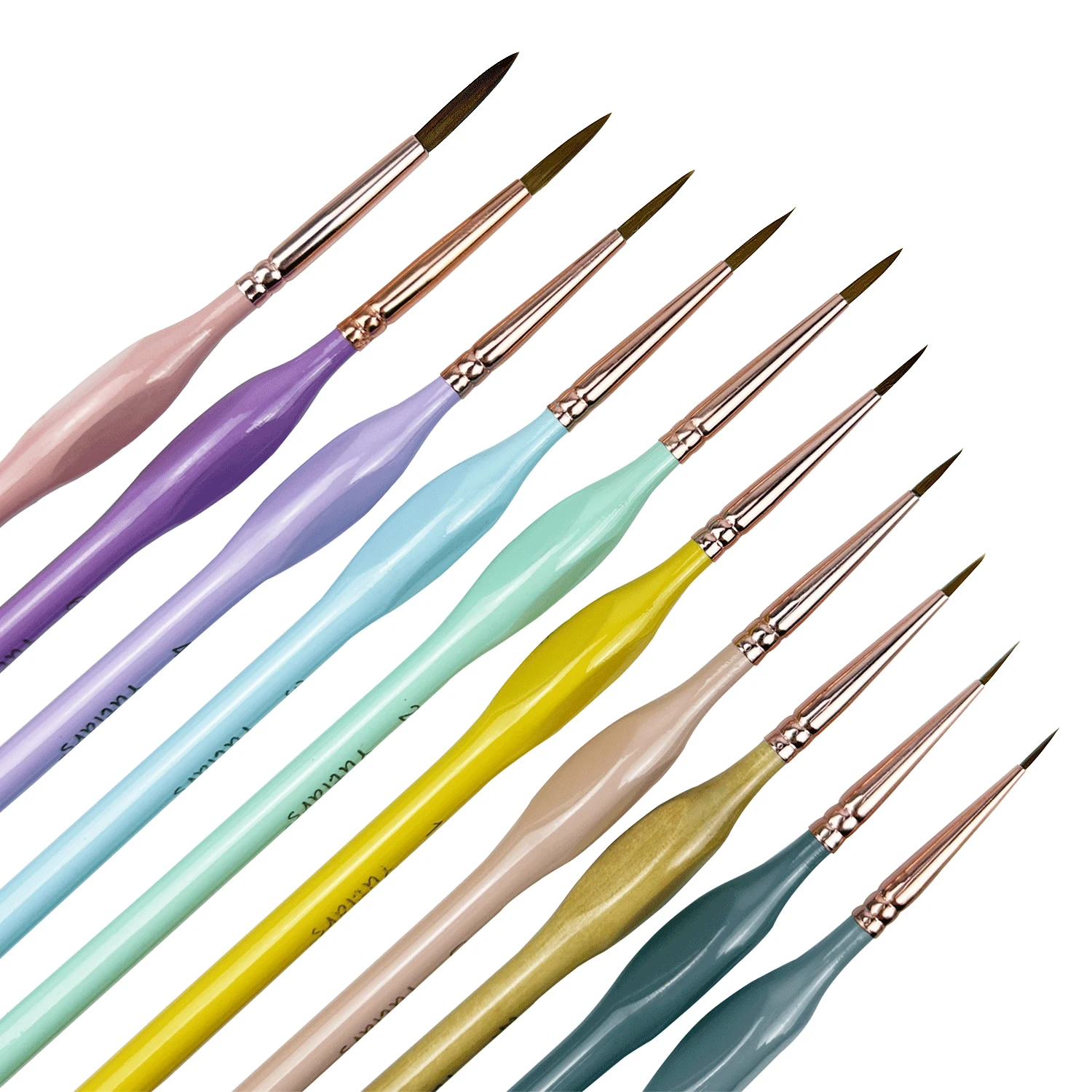 10/11-Teiliges Miniatur-Pinsel-Set Mit Detailspitze Und Ergonomischem Griff – Geeignet Für Acrylmalerei, Öl, Wat 10/11-Teiliges Miniatur-Pinsel-Set Mit Detailspitze Und Ergonomischem Griff – Geeignet Für Acrylmalerei, Öl, Wat - Image 13