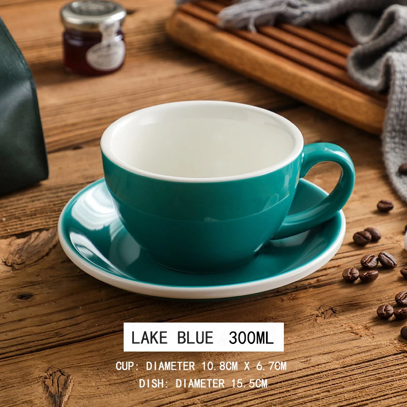 300 Ml Keramik Kaffeetasse Und Untertasse Set Keramik Latte Tassen Frühstück Milch Becher Nachmittagstee Tasse Porzellan Wasser Tassen Großhandel 300 Ml Keramik Kaffeetasse Und Untertasse Set Keramik Latte Tassen Frühstück Milch Becher Nachmittagstee Tasse Porzellan Wasser Tassen Großhandel - Image 4