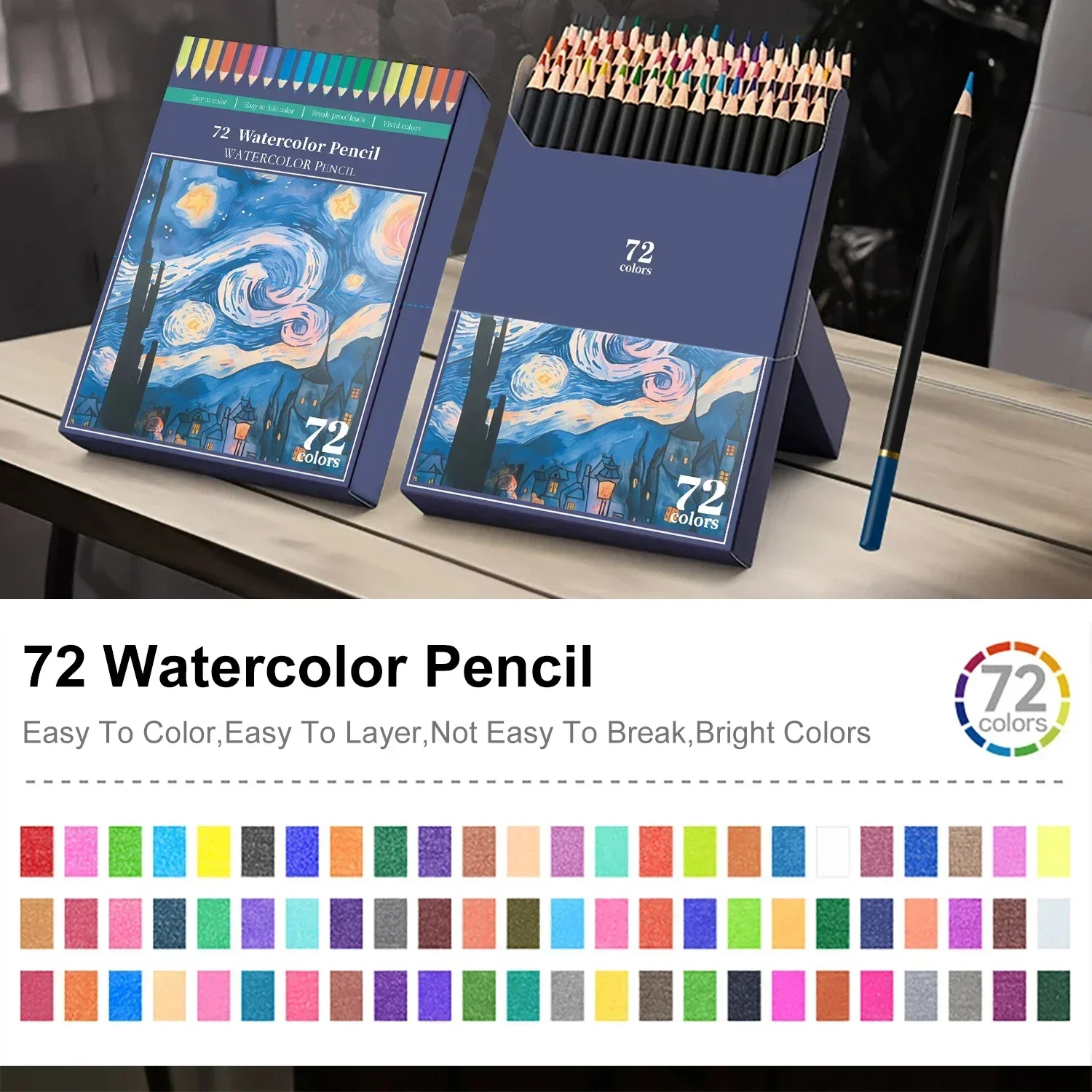 Aquarellbuntstifte Set – Weiche Mine Mit Lebendigen Farben Zum Ausmalen Und Zeichnen Für Erwachsene Aquarellbuntstifte Set – Weiche Mine Mit Lebendigen Farben Zum Ausmalen Und Zeichnen Für Erwachsene - Image 14