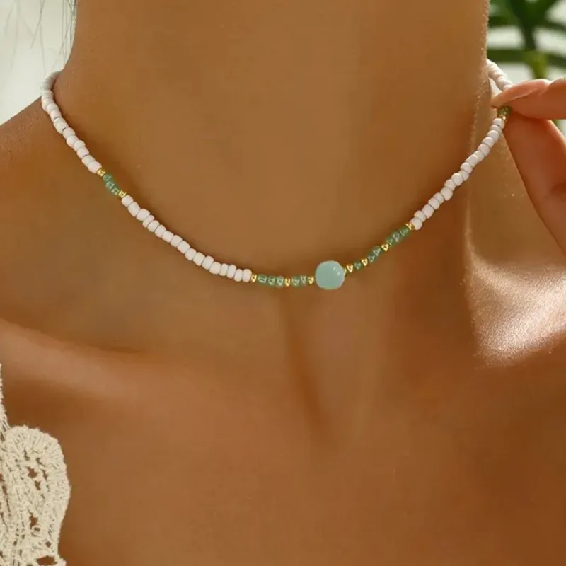 Elegante Boho-Chic Handgefertigte Perlen-Anhänger-Halskette Für Frauen, Party, Anlässe, Schmuck, Accessoires, Geschenke Elegante Boho-Chic Handgefertigte Perlen-Anhänger-Halskette Für Frauen, Party, Anlässe, Schmuck, Accessoires, Geschenke - Image 2