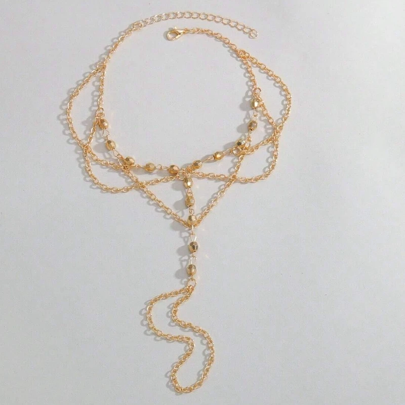Neues Design Sommer Strand Fußschmuck Mode Einfache Perlenkette Quasten Fußkettchen Für Frauen Urlaubs-Fußdekoration Neues Design Sommer Strand Fußschmuck Mode Einfache Perlenkette Quasten Fußkettchen Für Frauen Urlaubs-Fußdekoration - Image 2