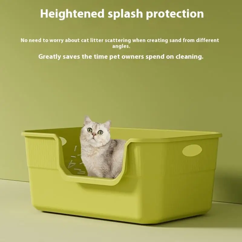 ♥Extra Large Cat Litter Box;Semi-Enclosed &Amp; Open Design, Anti-Splash Cat Toilet With High Sides ♥Extra Large Cat Litter Box;Semi-Enclosed &Amp; Open Design, Anti-Splash Cat Toilet With High Sides - Image 16