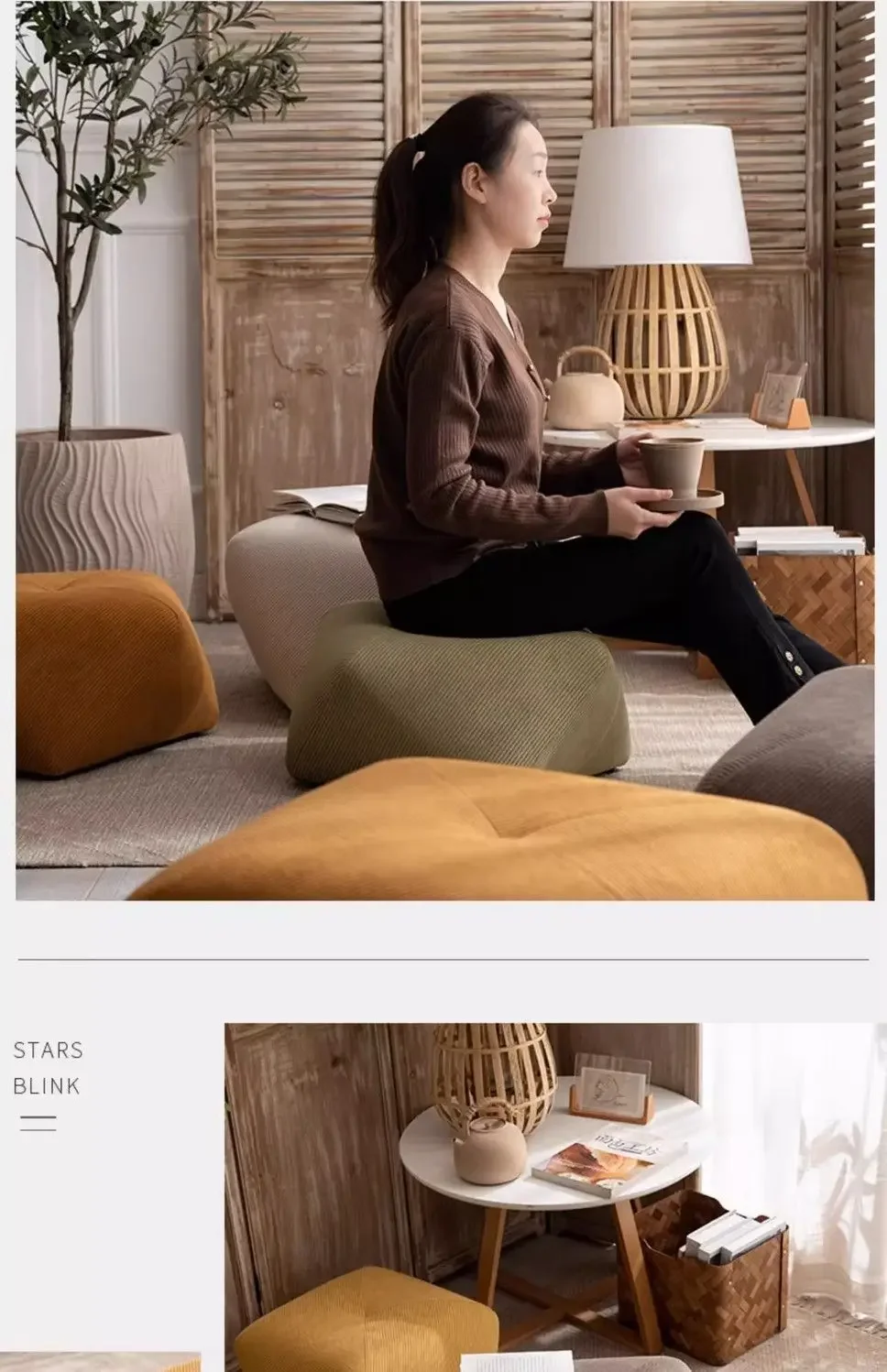 Solid Wood Octagonal Stool For Home Use, Shoe Changing Sofa, Footrest, Low Stool, Makeup Seat, Pedestal Solid Wood Octagonal Stool For Home Use, Shoe Changing Sofa, Footrest, Low Stool, Makeup Seat, Pedestal - Image 18